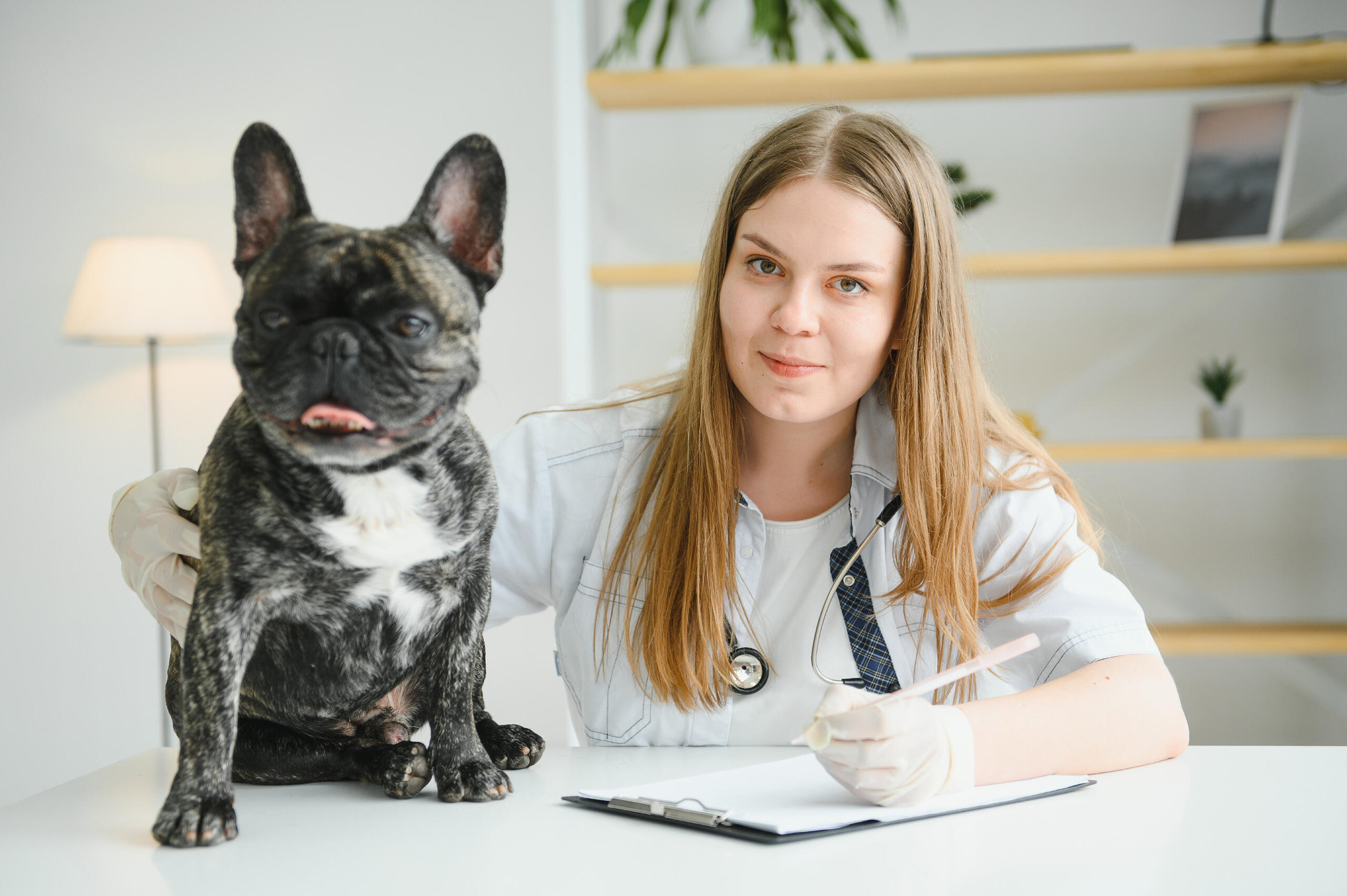 Vet with Pug Vet with Pug